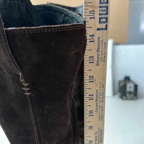 𝅺alberto Fermani Taupe Larissa Suede Tall Boots/Booties