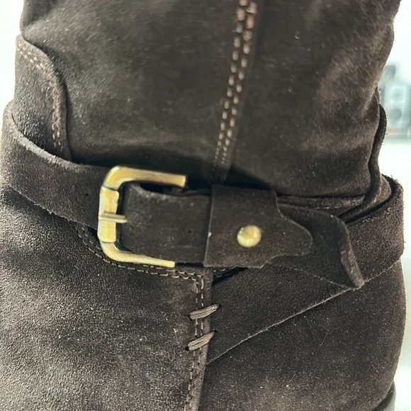𝅺alberto Fermani Taupe Larissa Suede Tall Boots/Booties