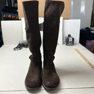𝅺alberto Fermani Taupe Larissa Suede Tall Boots/Booties