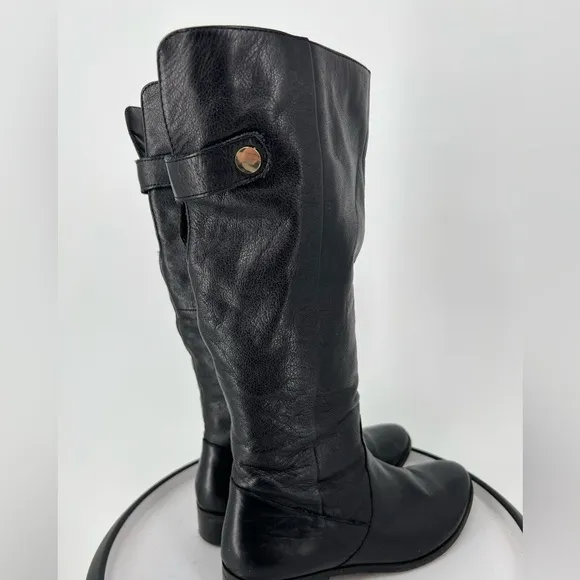 ALDO Butter Soft Black Leather Tall  Boots