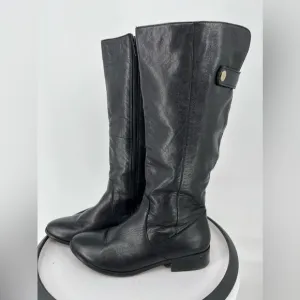 ALDO Butter Soft Black Leather Tall  Boots