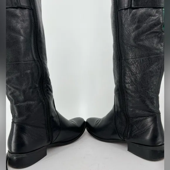 ALDO Butter Soft Black Leather Tall  Boots