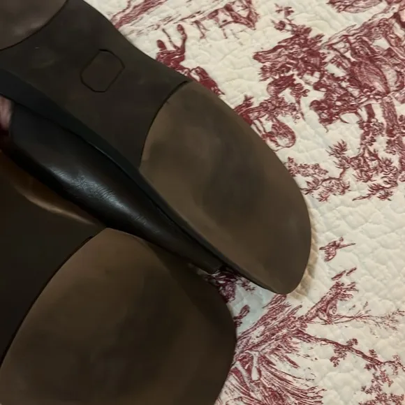 Aldo Men's Brown Leather Slide Sandals