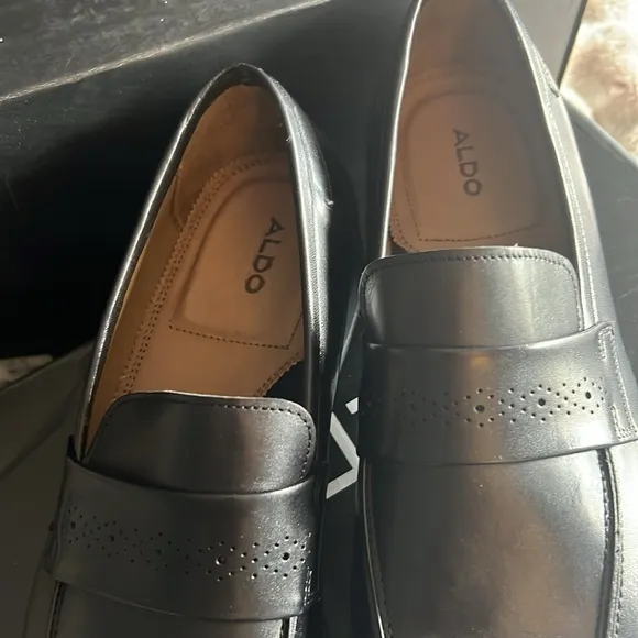 ALDO YBISIEN Men Black Loafer Dress Shoes Size 10 US, 9 UK, 43 EUR