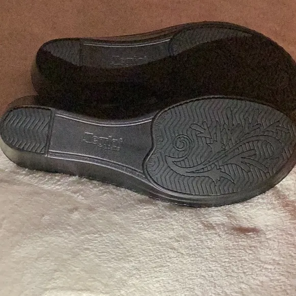 Alegria Black Sandals with Wedge Heel and Sparkly Straps