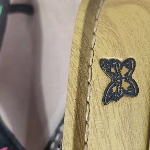 Alegria Vanessa‎ Chrysalis Sandal Flip Flops Embroidered Black EU 40 US 9.5-10