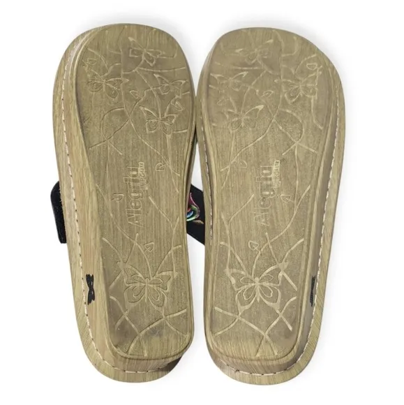 Alegria Vanessa‎ Chrysalis Sandal Flip Flops Embroidered Black EU 40 US 9.5-10