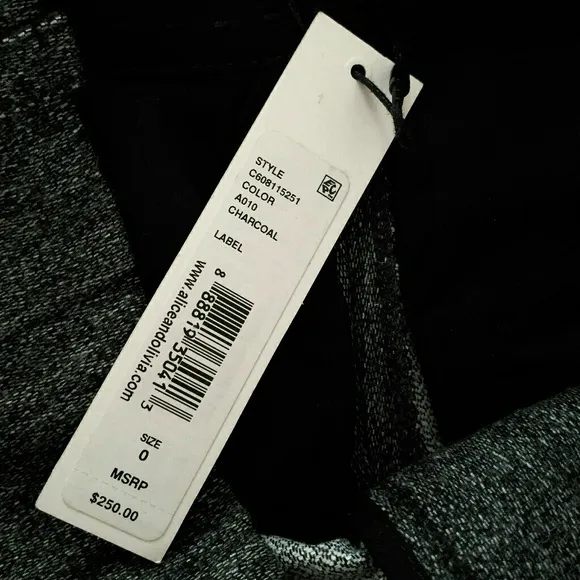 alice olivia pleated wool short