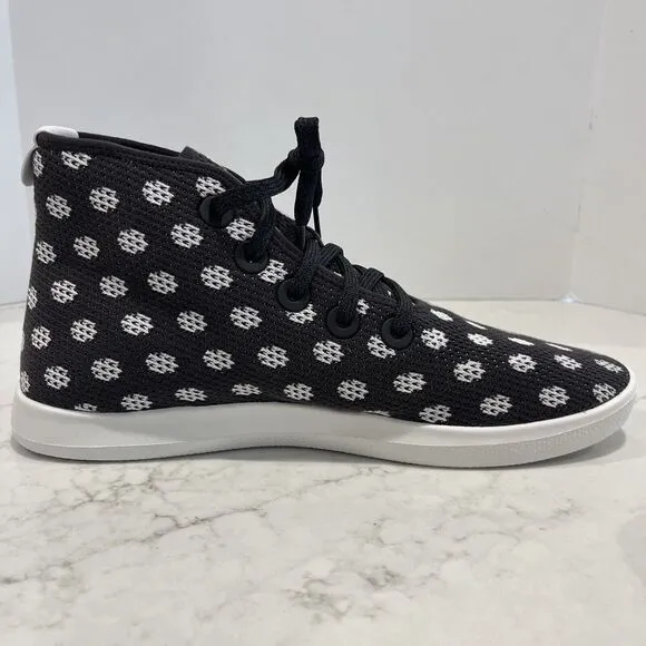 Allbirds Mens 13 Tree Topper High Top Shoes Polkadots Gray White Sneakers NWB