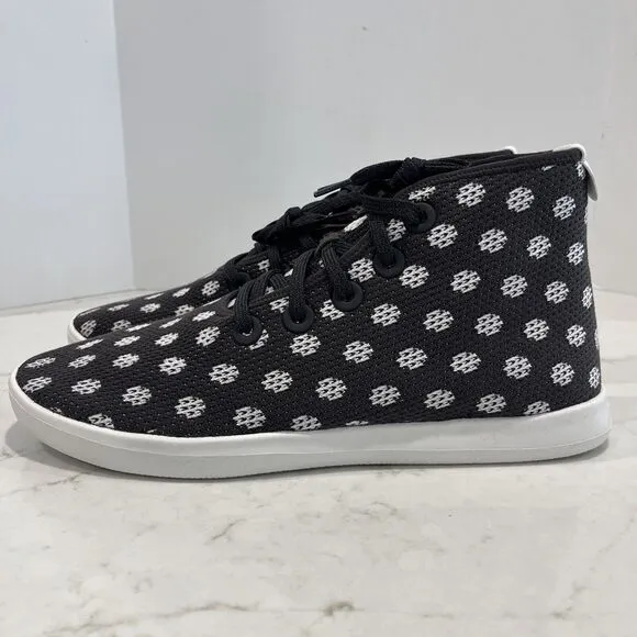 Allbirds Mens 13 Tree Topper High Top Shoes Polkadots Gray White Sneakers NWB