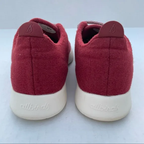 Allbirds Mens Size 9 Wool Runners WR Comfort Lightweight Shoes Bright Red White