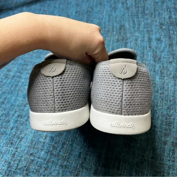 Allbirds Tree Loungers Lightweight Slip On Shoes in Mist Grey White