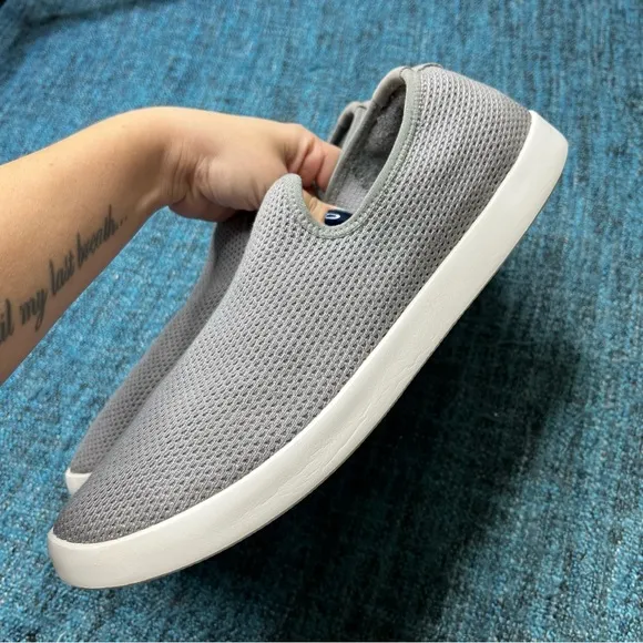 Allbirds Tree Loungers Lightweight Slip On Shoes in Mist Grey White