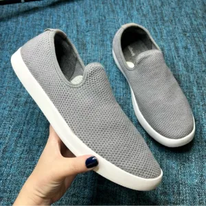 Allbirds Tree Loungers Lightweight Slip On Shoes in Mist Grey White