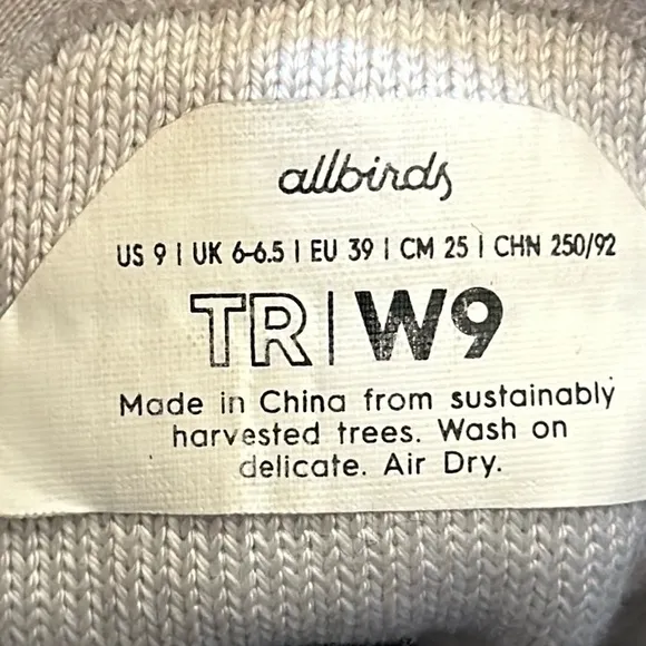 Allbirds x Just Water Tree Runners Sneakers Limited Edition White Blue Size 9