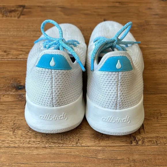 Allbirds x Just Water Tree Runners Sneakers Limited Edition White Blue Size 9