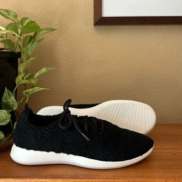 Allbirds Shoes Wool Runner Fluff Natural Black M10
