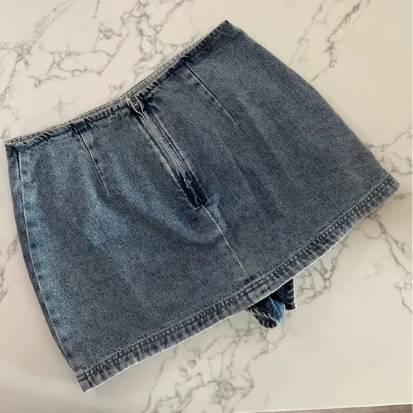 Amanda Uprichard Jupe-Short Dale Denim Skort - Size M