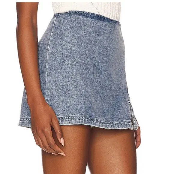 Amanda Uprichard Jupe-Short Dale Denim Skort - Size M