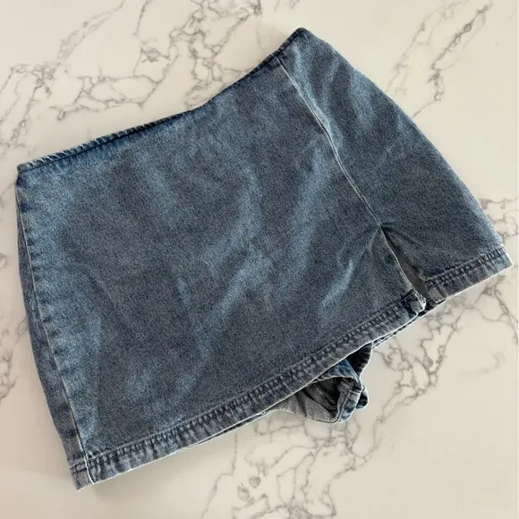 Amanda Uprichard Jupe-Short Dale Denim Skort - Size M