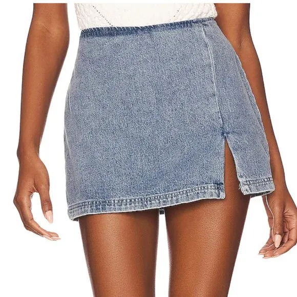 Amanda Uprichard Jupe-Short Dale Denim Skort - Size M