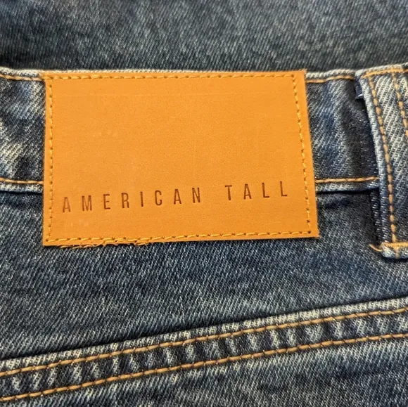 American Tall Britney High Rise Bootcut Blue Mid Washed Jeans Women's 36&quot;Wx35&quot;L