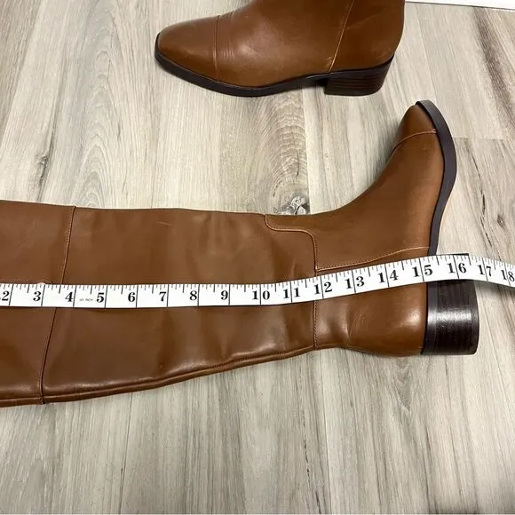 Ann Taylor Boots Women’s 6.5 Brown Square Toe Tall Leather Riding
