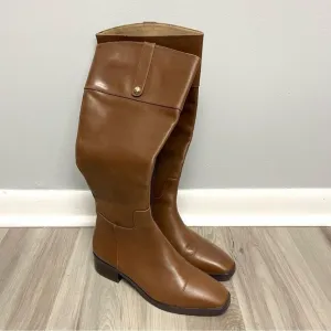 Ann Taylor Boots Women’s 6.5 Brown Square Toe Tall Leather Riding