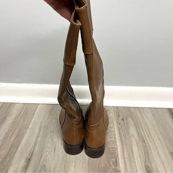 Ann Taylor Boots Women’s 6.5 Brown Square Toe Tall Leather Riding