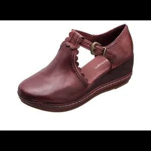ANTELOPE N14 TAMBRA WEDGE SHOES/ COLOR: BORDEAUX