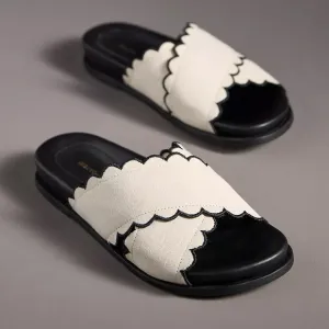 Anthropologie Maeve Scallop Banded Sandals NWOT