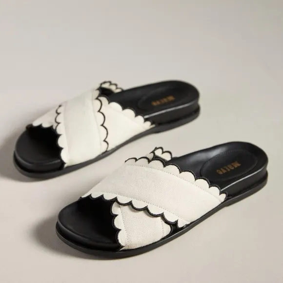 Anthropologie Maeve Scallop Banded Sandals NWOT