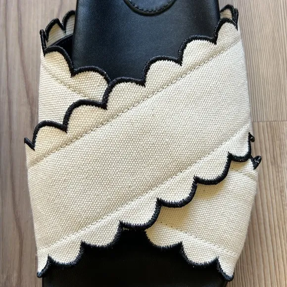 Anthropologie Maeve Scallop Banded Sandals NWOT