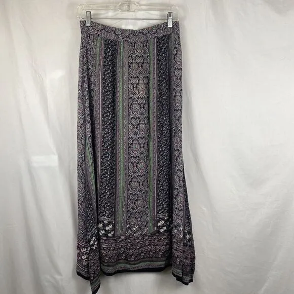 Anthropologie NWT Raga Embroidered Ruffle Hem Maxi Skirt Fairy Grunge Boho SZ S