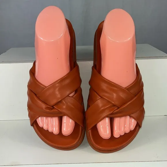 Anthropologie Silent D Helena Sandals in Terra Cotta.