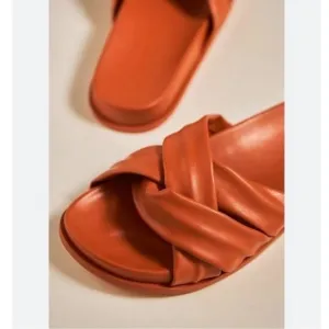 Anthropologie Silent D Helena Sandals in Terra Cotta.