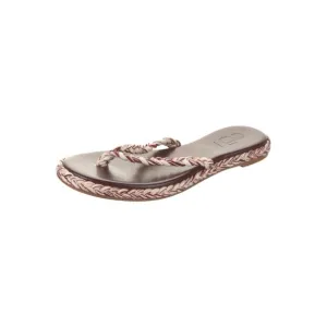 Antolina Leather Woven Flip Flop Sandals