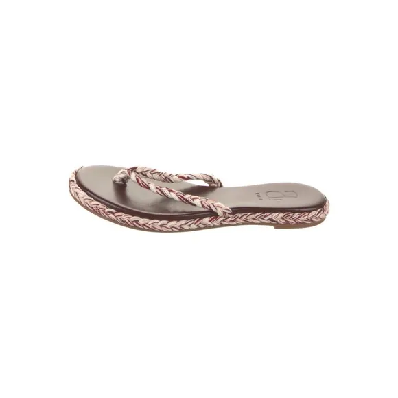 Antolina Leather Woven Flip Flop Sandals
