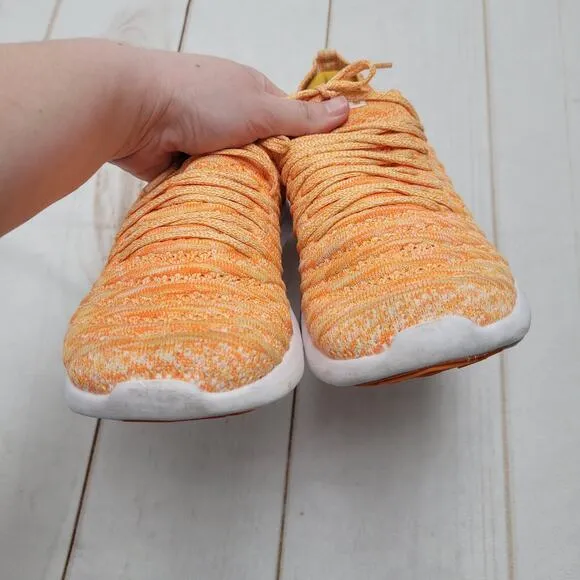 APL Techloom wave trainers orange knit sneaker shoes