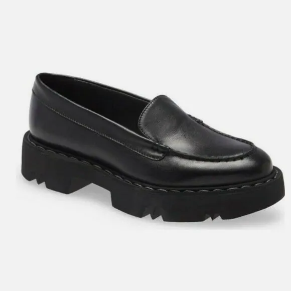 Aquatalia Hayley Water Resistant Platform Loafer Size 6