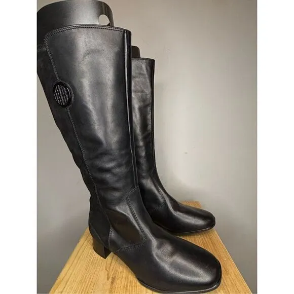 Ara Women's High Soft Knee High Boots Black 12-11817 XXL-Shaft Sz 9.5 NWOB