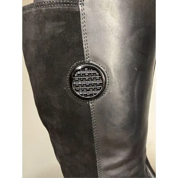Ara Women's High Soft Knee High Boots Black 12-11817 XXL-Shaft Sz 9.5 NWOB