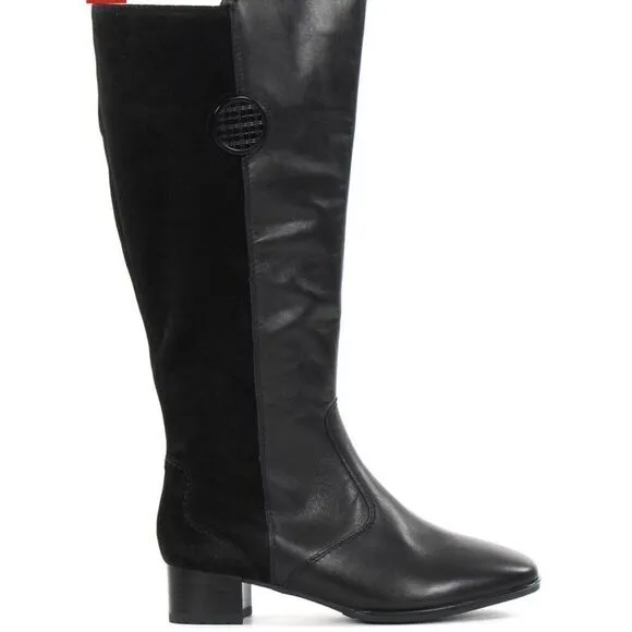 Ara Women's High Soft Knee High Boots Black 12-11817 XXL-Shaft Sz 9.5 NWOB