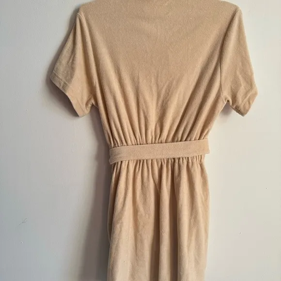 Araminta James Terry Towelling Dress In Biscuit