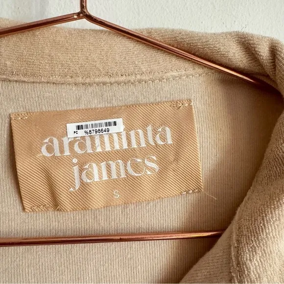 Araminta James Terry Towelling Dress In Biscuit