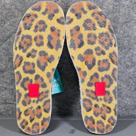 Ariat Cruiser Rodeo Quincy Leopard Print Shoes Slip On Loafers Women's 9.5