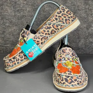 Ariat Cruiser Rodeo Quincy Leopard Print Shoes Slip On Loafers Women's 9.5