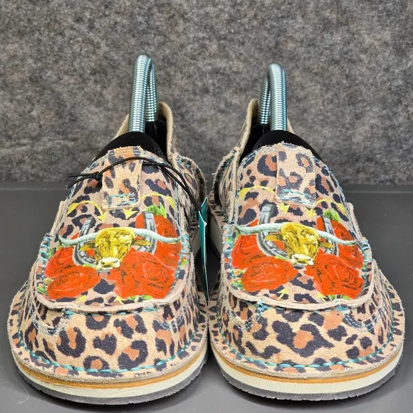 Ariat Cruiser Rodeo Quincy Leopard Print Shoes Slip On Loafers Women's 9.5