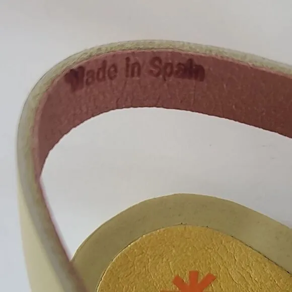 Art Metropolitan Larissa Comfort Flat Sandals Wheat Light Yellow Leather EU 40