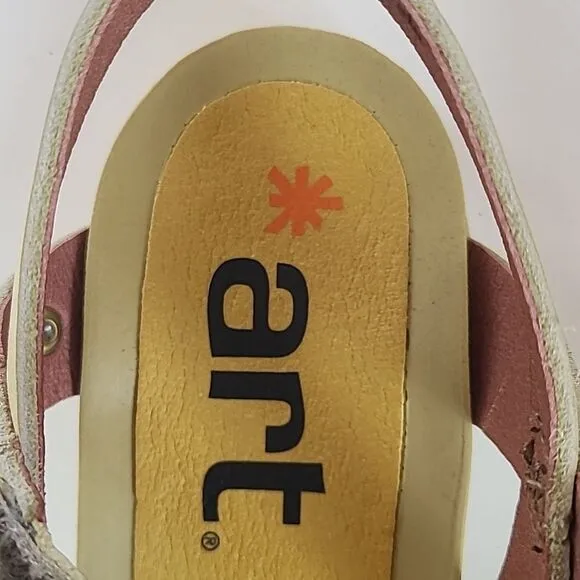 Art Metropolitan Larissa Comfort Flat Sandals Wheat Light Yellow Leather EU 40